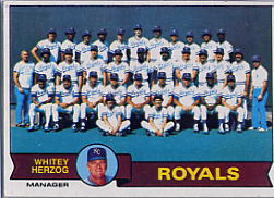 1979 Topps Baseball Cards      451     Kansas City Royals CL/Whitey Herzog